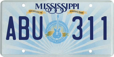 MS license plate ABU311