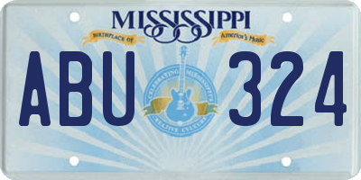 MS license plate ABU324