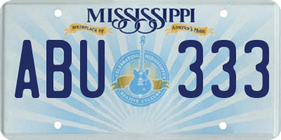 MS license plate ABU333