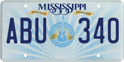 MS license plate ABU340