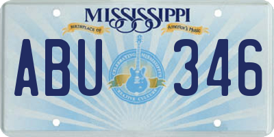 MS license plate ABU346