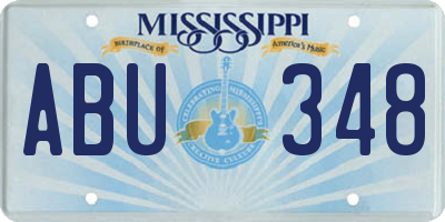 MS license plate ABU348