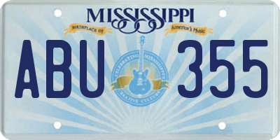 MS license plate ABU355