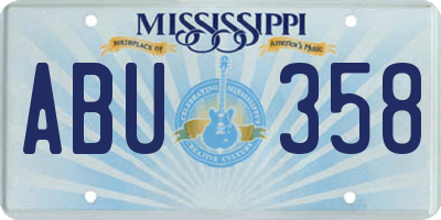 MS license plate ABU358