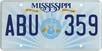 MS license plate ABU359