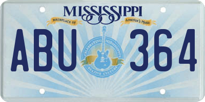 MS license plate ABU364