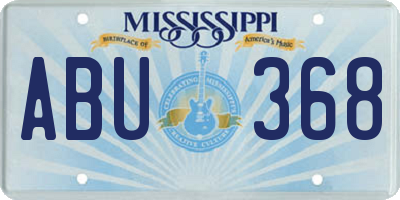 MS license plate ABU368