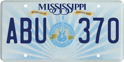 MS license plate ABU370