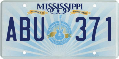 MS license plate ABU371