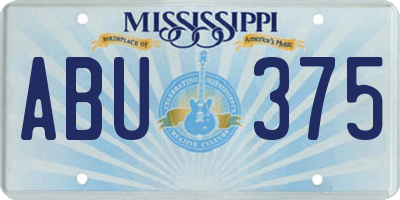 MS license plate ABU375