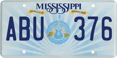 MS license plate ABU376