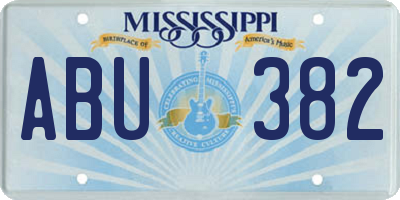 MS license plate ABU382