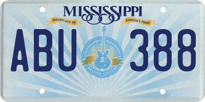 MS license plate ABU388