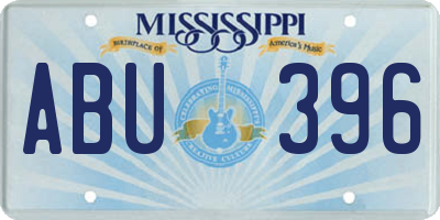 MS license plate ABU396