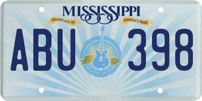 MS license plate ABU398
