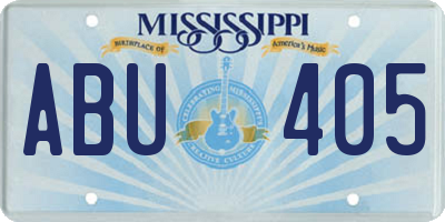 MS license plate ABU405