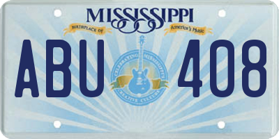 MS license plate ABU408