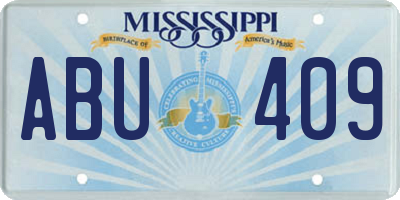 MS license plate ABU409