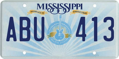 MS license plate ABU413