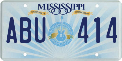 MS license plate ABU414