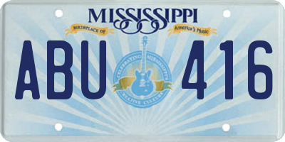 MS license plate ABU416