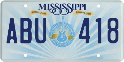MS license plate ABU418