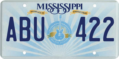 MS license plate ABU422