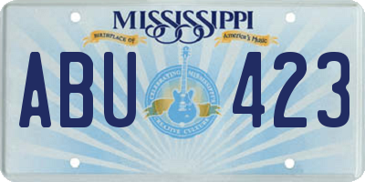 MS license plate ABU423