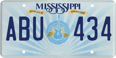 MS license plate ABU434