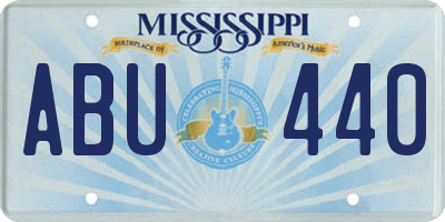 MS license plate ABU440