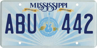 MS license plate ABU442