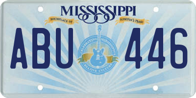 MS license plate ABU446