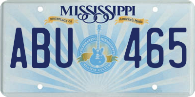 MS license plate ABU465