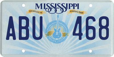 MS license plate ABU468