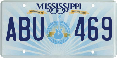MS license plate ABU469