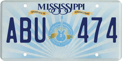 MS license plate ABU474