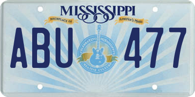MS license plate ABU477