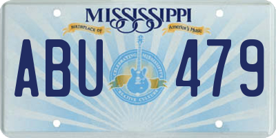 MS license plate ABU479