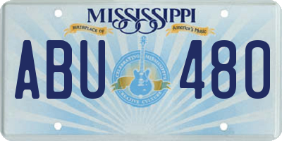 MS license plate ABU480