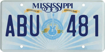 MS license plate ABU481