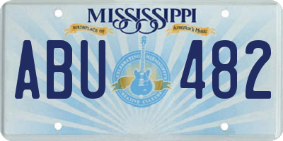 MS license plate ABU482