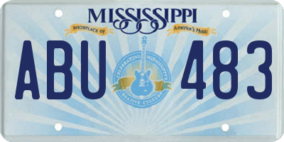 MS license plate ABU483