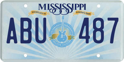MS license plate ABU487