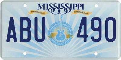 MS license plate ABU490