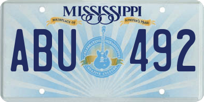 MS license plate ABU492