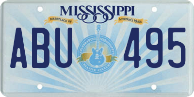 MS license plate ABU495