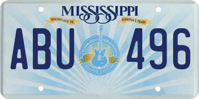MS license plate ABU496