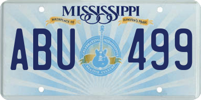 MS license plate ABU499