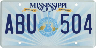 MS license plate ABU504
