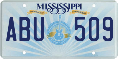 MS license plate ABU509